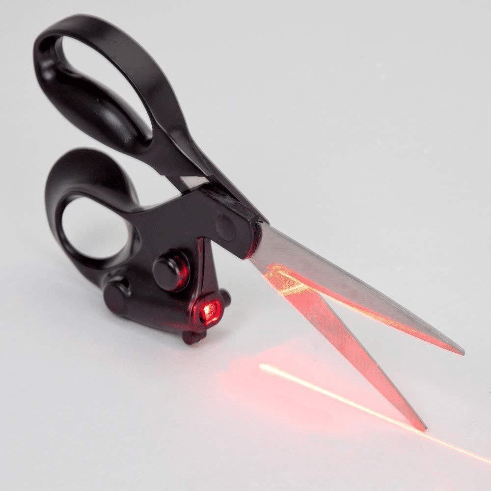Professional laser guided scissors