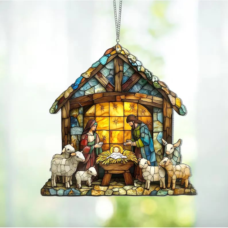 🎄Christmas Home Decor🎄-Nativity Jesus Christ Decoration Suncatcher