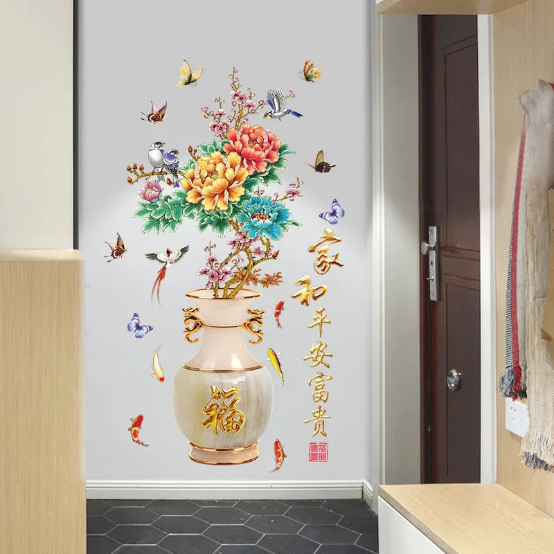 🎉3D Large Vase Wall Sticker