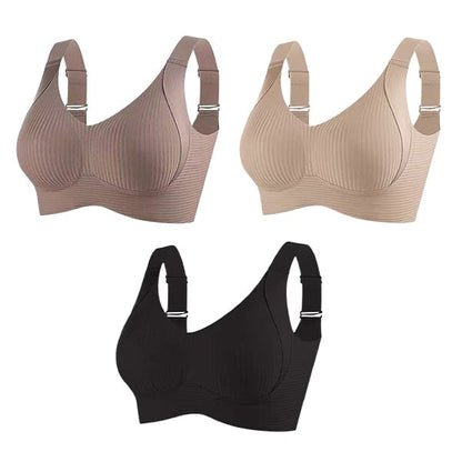 🔥Spring Hot Sale 49% OFF- Women's Ribbed Push Up Adjustable Wireless Bra