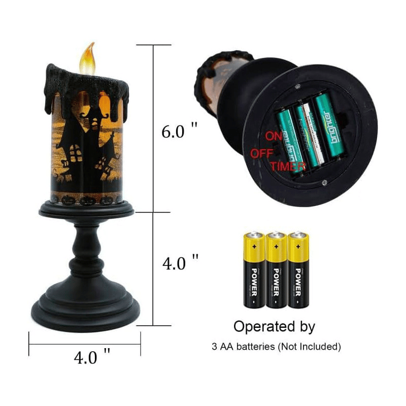 🔥Halloween Sale 57% Off -🎃Halloween Snow Globe Flameless Candle with Timer