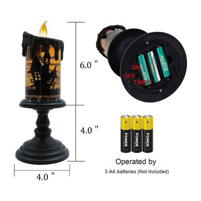 🔥Halloween Sale 57% Off -🎃Halloween Snow Globe Flameless Candle with Timer