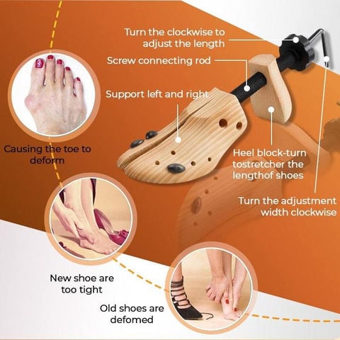 Wooden Shoe Stretcher (2 WAYS stretch)