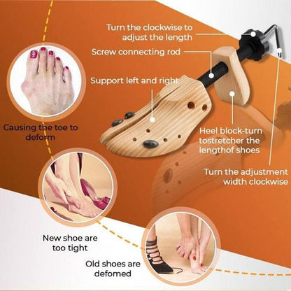 Wooden Shoe Stretcher (2 WAYS stretch)
