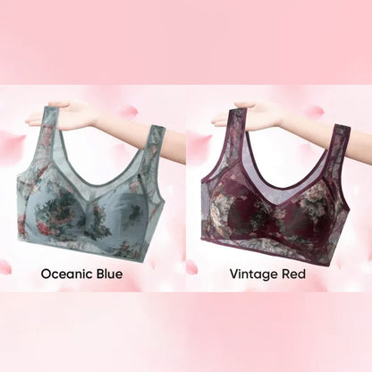 🎁Last Day 49% Off - Super gather bra | Ice Silk Lace Cooling Comfort Bra 👍No more sagging breasts