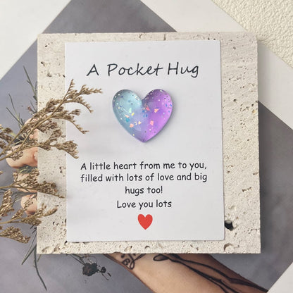 🌈🩷Exquisite Pocket Hug Heart with Greeting Cards