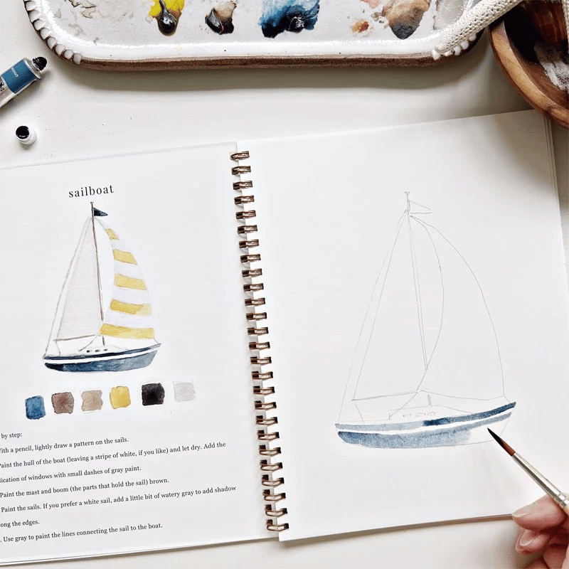 🔥LAST DAY 60% OFF - 💕Watercolor Workbook 🖼️Beginner-Friendly