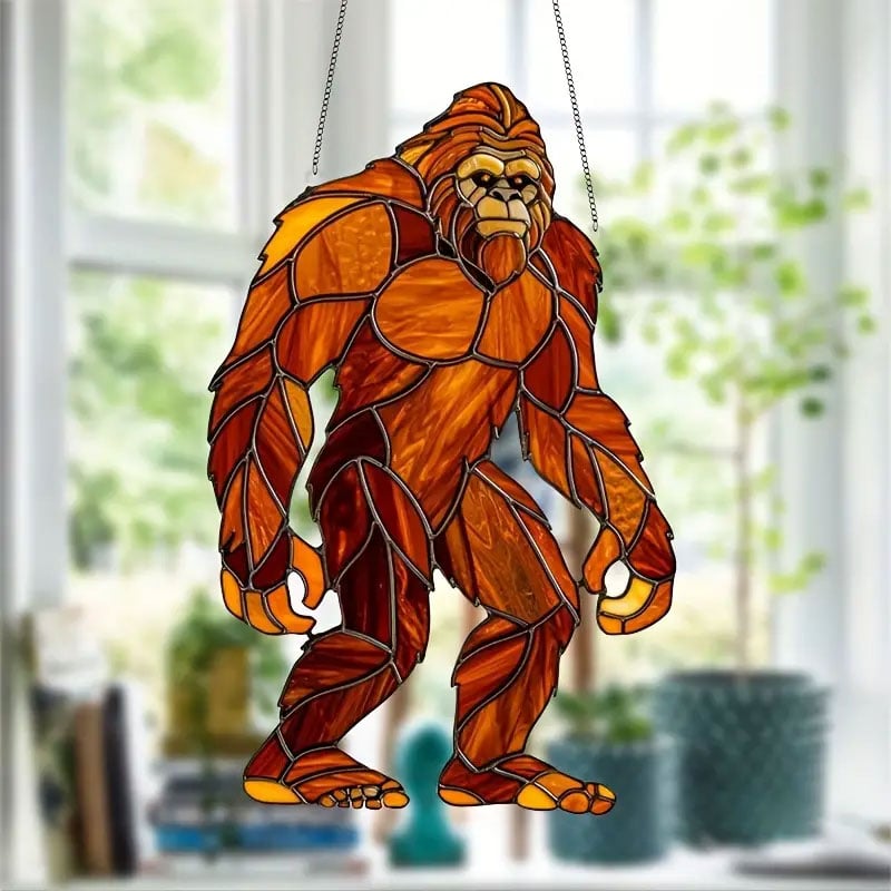 🔥Large Sasquatch Yeti Suncatcher Hanging Window Decoration