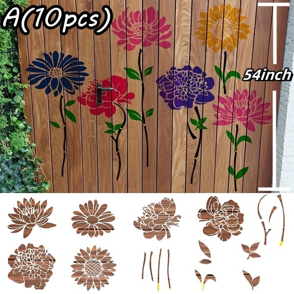 Sunflower🔥 Garden Fence Large Flower Stencils🌻DIY Decoration