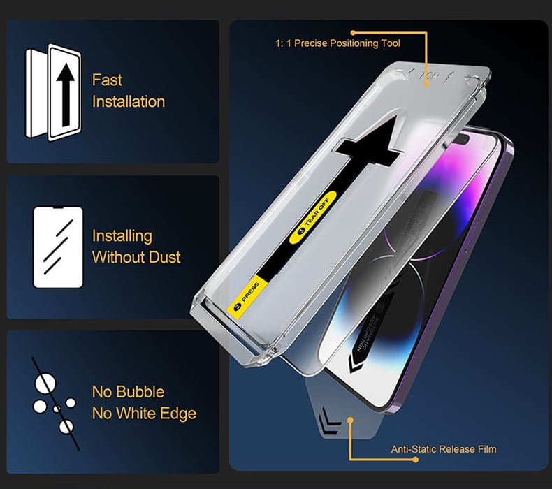 📱2025 Invisible Artifact Screen Protector -Dust Free Without Bubbles