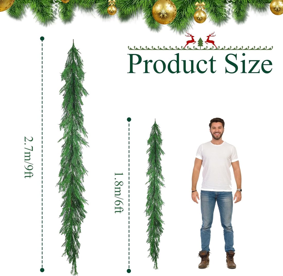 🔥Last 4 hours 57% OFF -🌲Natural Christmas Greenery - Real Touch Norfolk Pine Garland