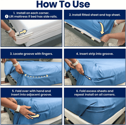 💖Last Day 49% OFF💖Sheet Holders - Secure Bed Sheets Firmly in Place - 4 Pack