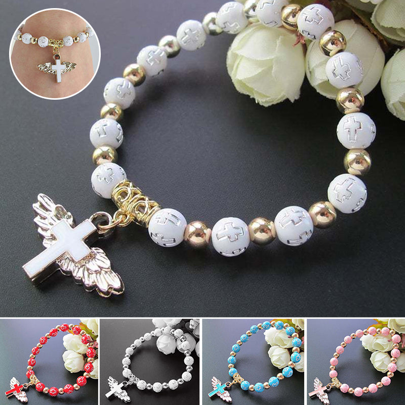 🎁2024 New Year Hot Sale🎁49% OFF🔥Angel Wing Cross Bracelet