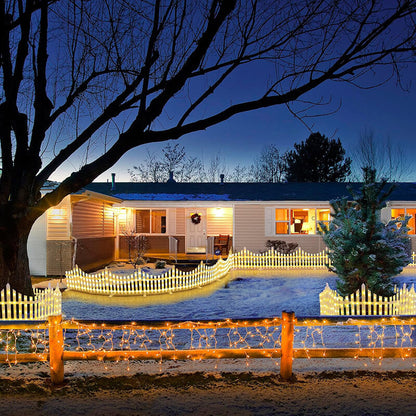 8 Pack Solar Garden Fence Light