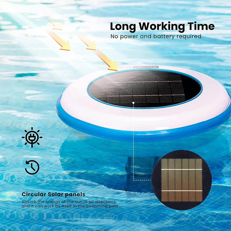 Solar Powered Pool Ionizer with LED Light