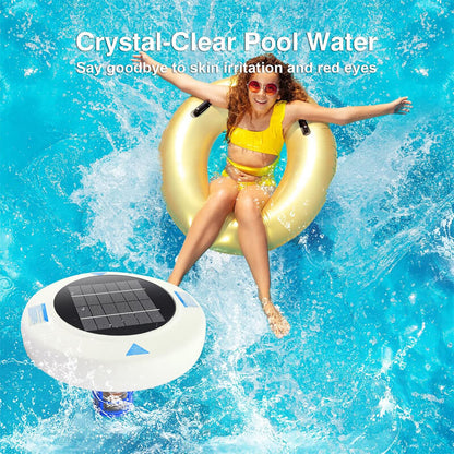 Solar Powered Pool Ionizer with LED Light