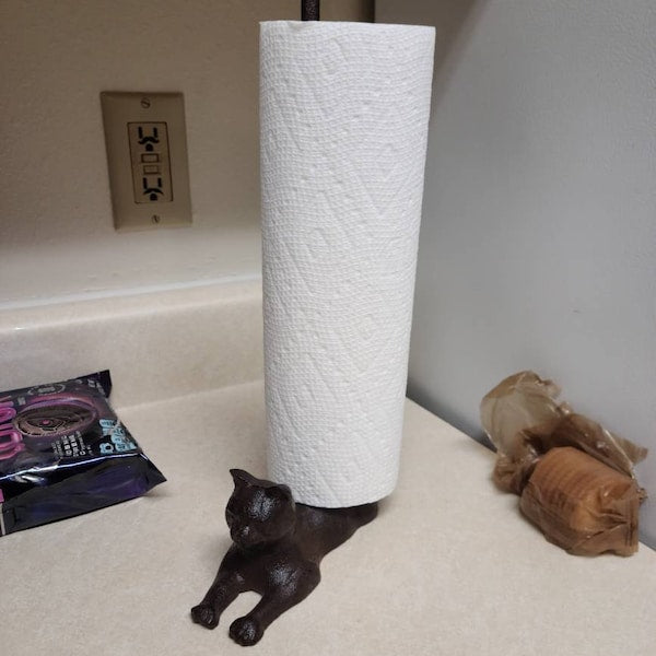 😂Resting CAT PAPER TOWEL Holder