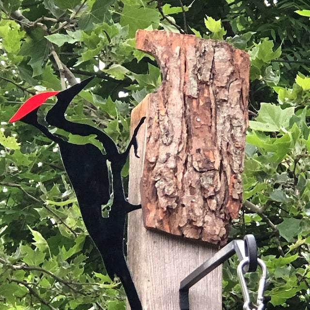 Metal Woodpecker Garden Decoration
