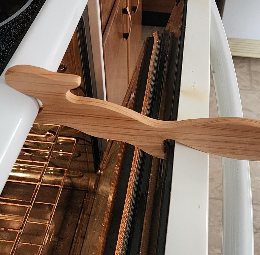 Wooden Squirrel Oven Rack Push/Pull Stick
