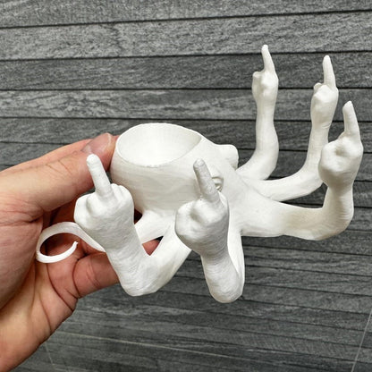 Middle Finger Octopus Planter Funny Fucktopus Air Plant Pot