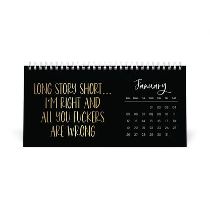 2025 Desk Calendar for Tired-Ass Employees-Shit I Want To Say At Work But Can't