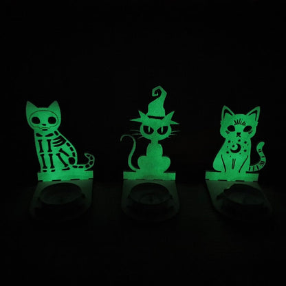 Spooky Skeleton Cat Tealight Holder
