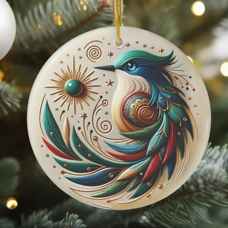🎅CHRISTMAS SALE 50% OFF🎄Bird Of Many Colors Ceramic Christmas Ornament🐦