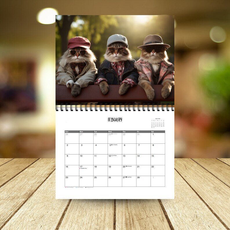 2025 Cute Cats Calendar