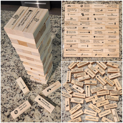 48 Pieces Questions Tumbling Tower Game