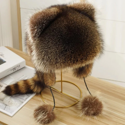 🔥HOT SALE 49% OFF - Handmade Imitation Raccoon Fur Hat