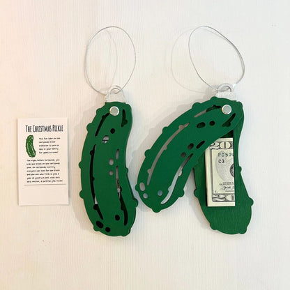 🎅2024 Christmas Gift--🥒Christmas Pickle Money Holders Gift