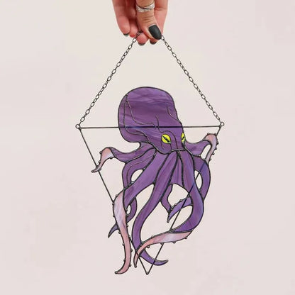 🐙Octopus Stained Suncatcher- Window Wall Hangings