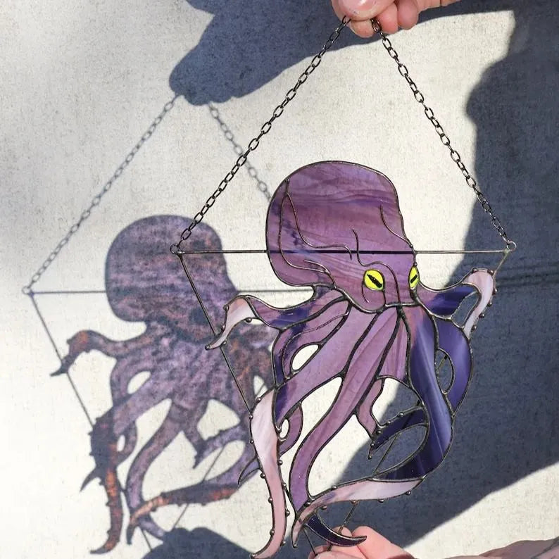 🐙Octopus Stained Suncatcher- Window Wall Hangings