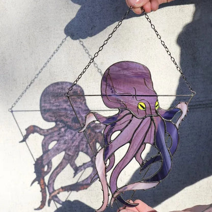 🐙Octopus Stained Suncatcher- Window Wall Hangings
