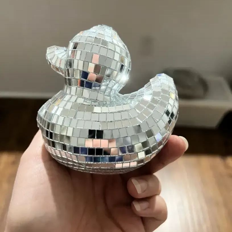 ✨🦆Charming Disco Mirror Duck
