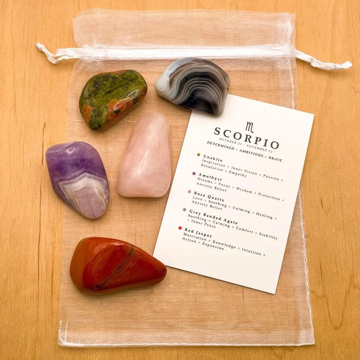 Zodiac Gemstones Astrology Set