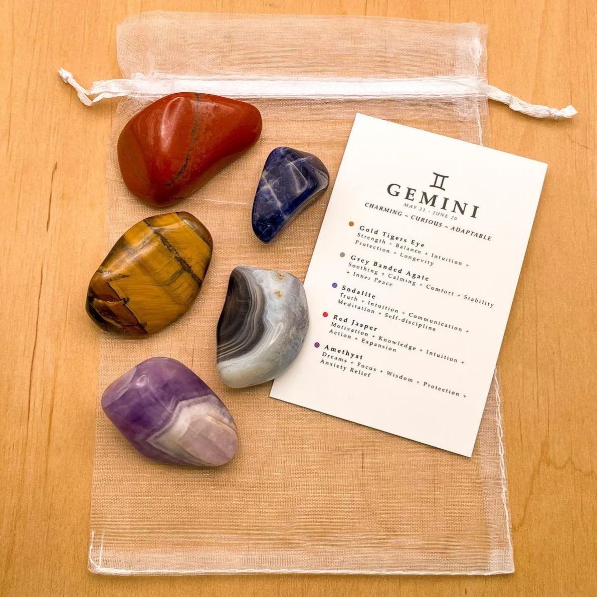Zodiac Gemstones Astrology Set
