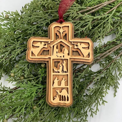 🎅2024 Christmas Gift--Cross Nativity Ornament