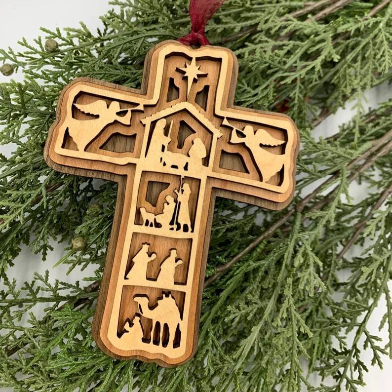 🎅2024 Christmas Gift--Cross Nativity Ornament