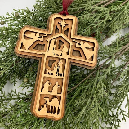 🎅2024 Christmas Gift--Cross Nativity Ornament
