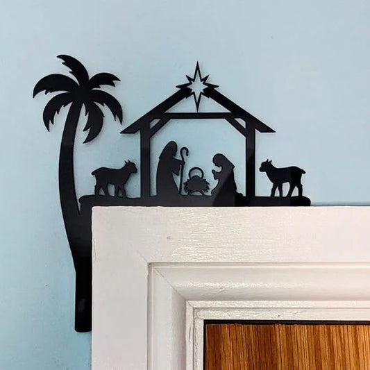 🔥🔥LAST DAY BIG SALE--Metal Nativity Scene Door Topper