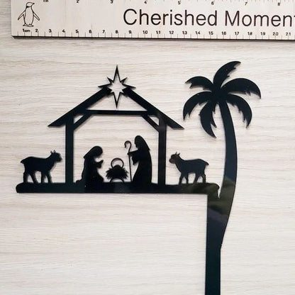 🔥🔥LAST DAY BIG SALE--Metal Nativity Scene Door Topper