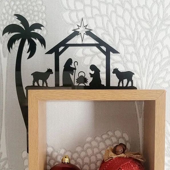 🔥🔥LAST DAY BIG SALE--Metal Nativity Scene Door Topper