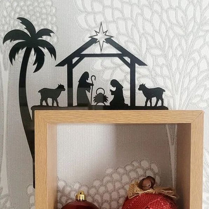 🔥🔥LAST DAY BIG SALE--Metal Nativity Scene Door Topper