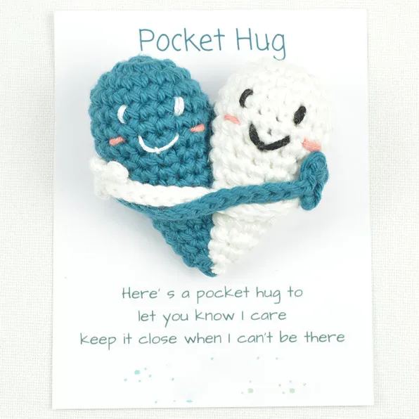 🎁Crochet Pocket Hearts - Two Hugging Hearts Fusing Into One