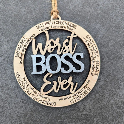💖Funny Christmas Ornament - 🤣Worst Sister Friend Coworker