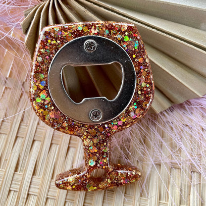 🍷Sparkly Wine Glass Shape Opener