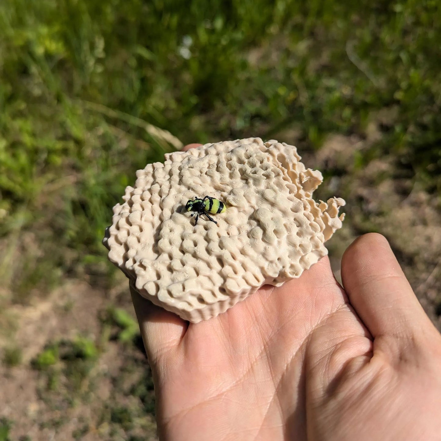🐝Wasp Nest Eealistic 3D Printed Geocache with Log and Magnet - Ready to be Hidden!