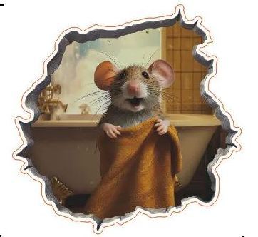 3D Mouse Sticker