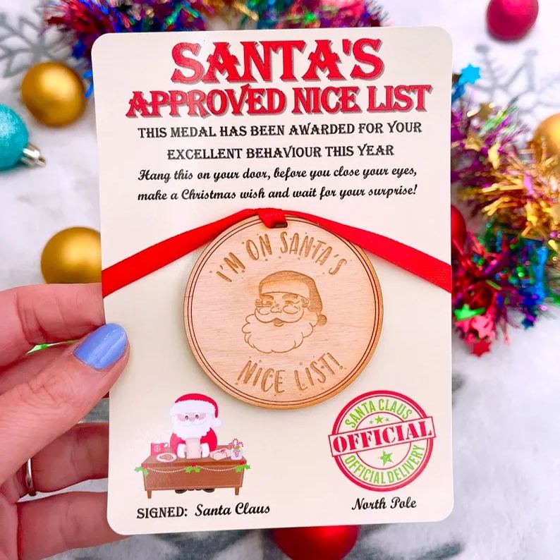 Santa's Nice List Medal – Make Christmas Eve Magical! 🎅